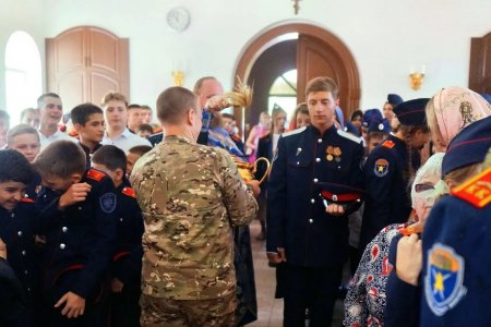 Атаман поздравил юных казаков с началом учебного года