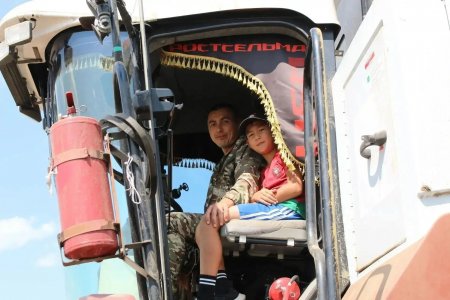 На уборке урожая в Пугачевском районе трудятся семейными династиями