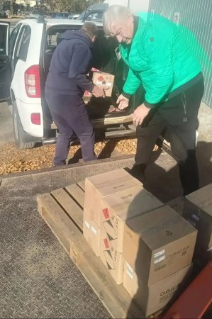 Очередная партия гуманитарной помощи передана казачьему добровольческому отряду «Ермак» (БАРС-15)